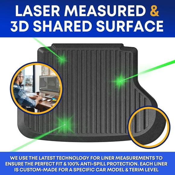 Custom Car Trunk Floor Mat For Lexus ES ES350 Auto Rubber All Season Liner Wash - Picture 2 of 7